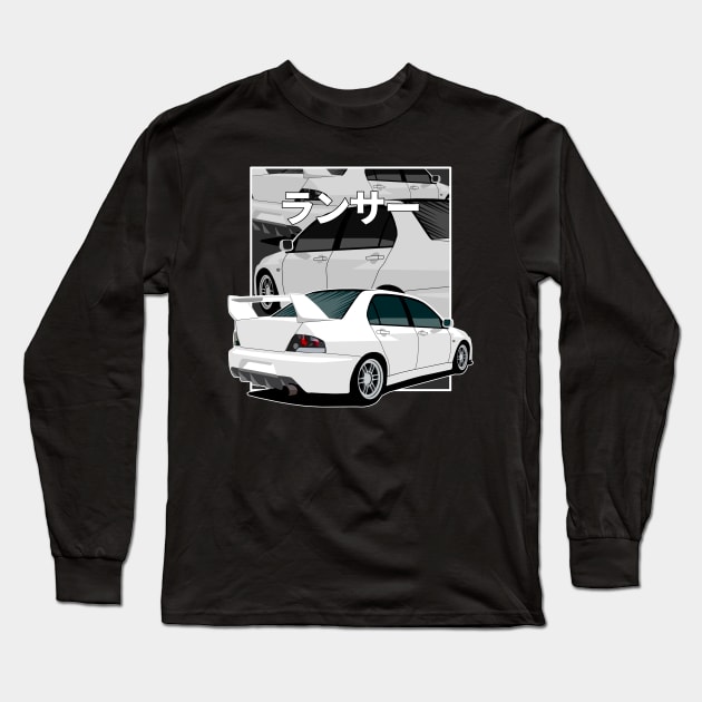 Lancer Evo9 Fragment Long Sleeve T-Shirt by Rebellion Store